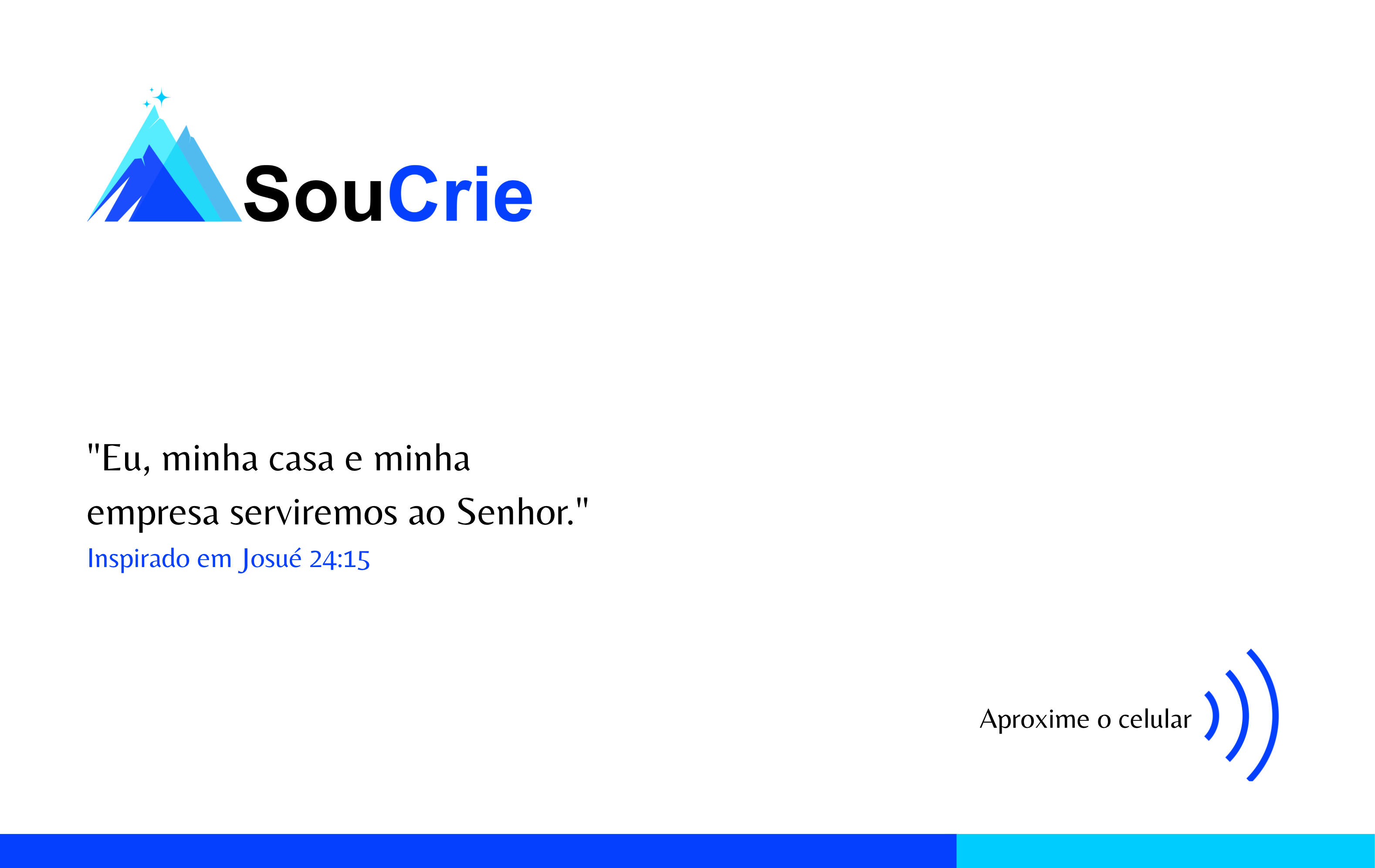 Cartão SouCrie NFC - Frente Oficial