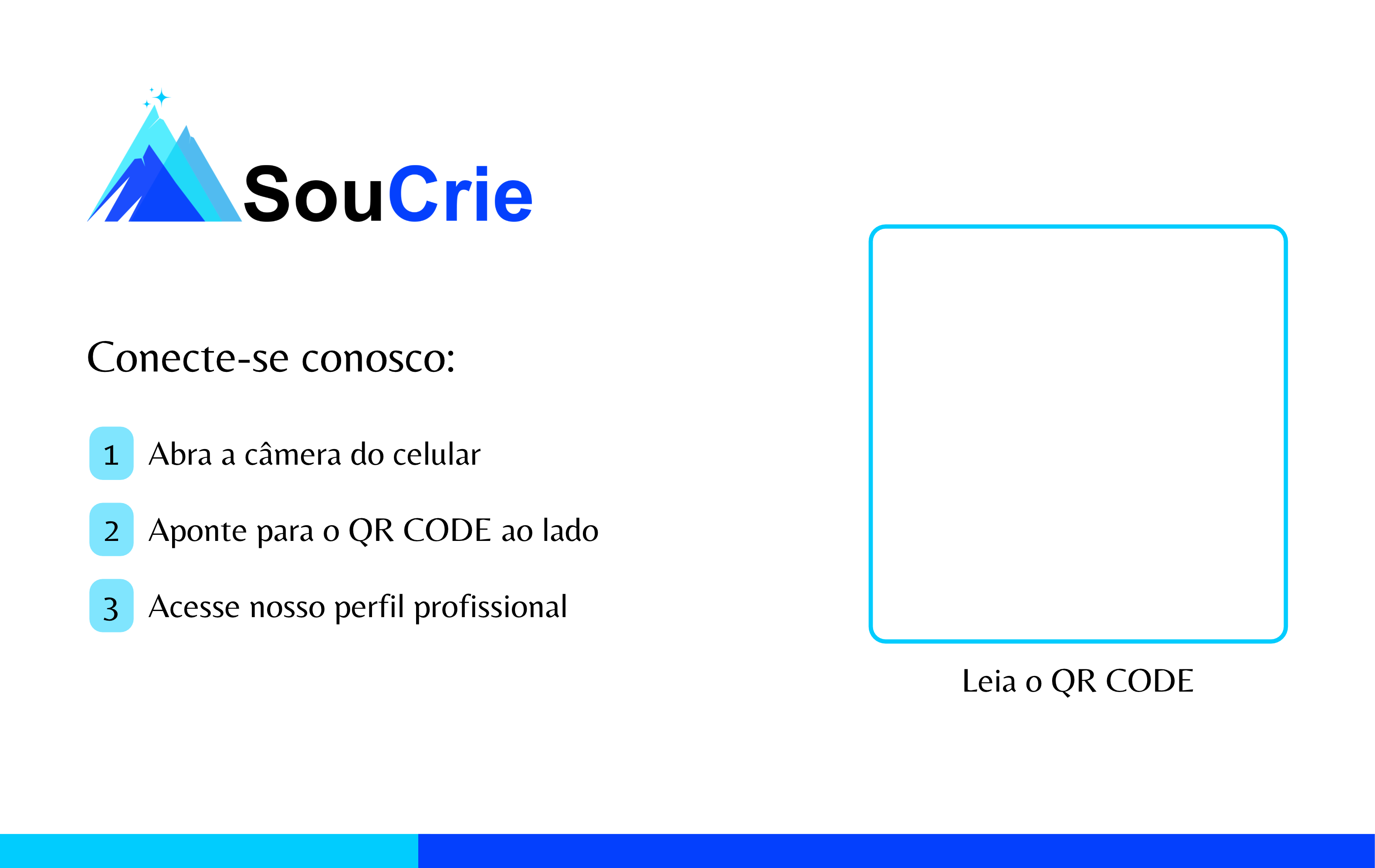 Cartão SouCrie NFC - Verso com QR Code Dinâmico